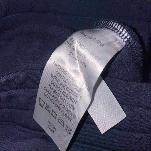 Quince Size XS Modal Sweatpants Wide Leg Crop Navy Pull On - Picture 8 of 8